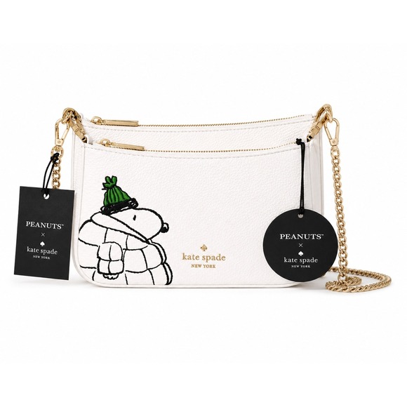 Kate Spade New York Handbags - Kate Spade x Peanuts Snoopy Small Crossbody Bag Cream Multi KM582 NEW